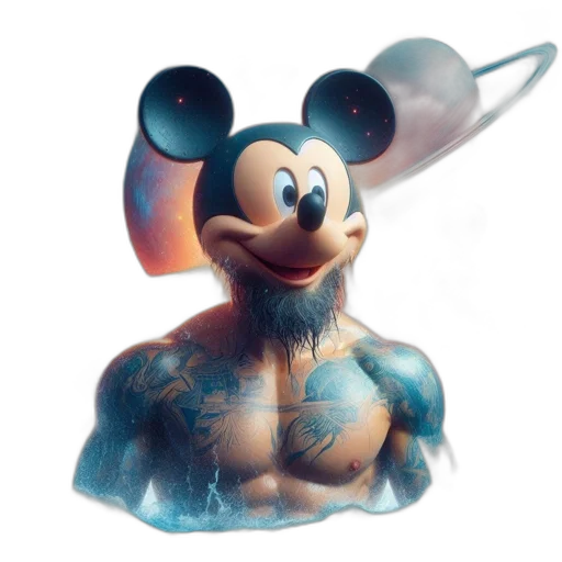 mask, animal, creature, 3d render transparent PNG cut-out