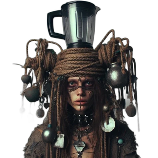 staff, mask, jewelry, hat transparent PNG cut-out