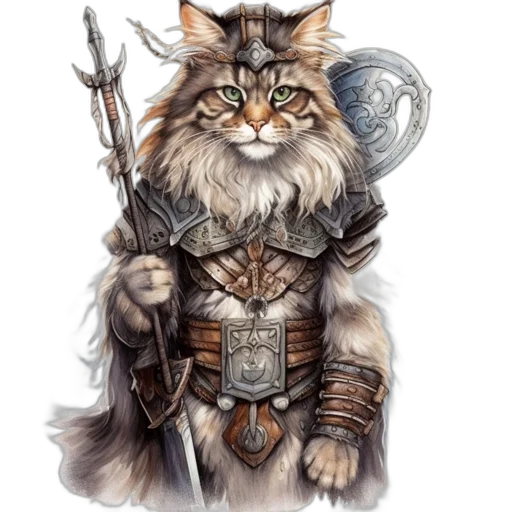 staff, animal, sword, fantasy art transparent PNG cut-out