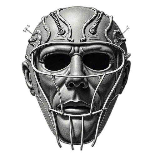 mask, face, crown, robot transparent PNG cut-out