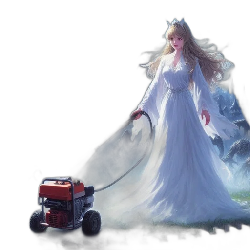 dress, robot, crown, concept art transparent PNG cut-out