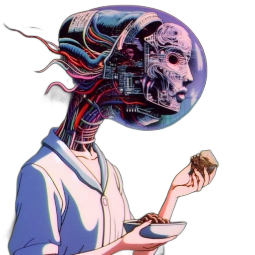 robot, mask, food, face transparent PNG cut-out
