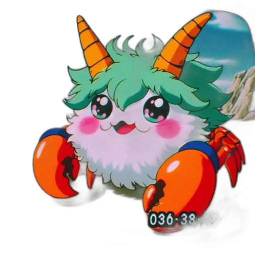 creature, dragon, 3d render, vaporwave transparent PNG cut-out