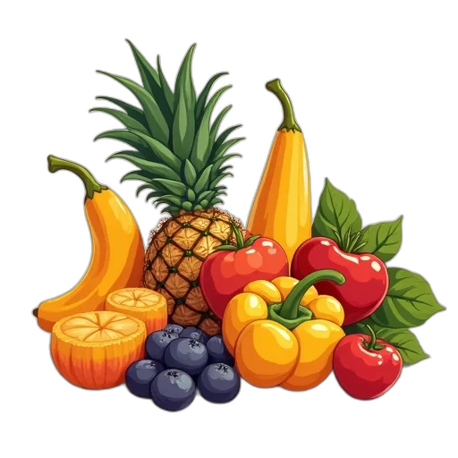 food, crown, photorealistic, oil painting transparent PNG cut-out