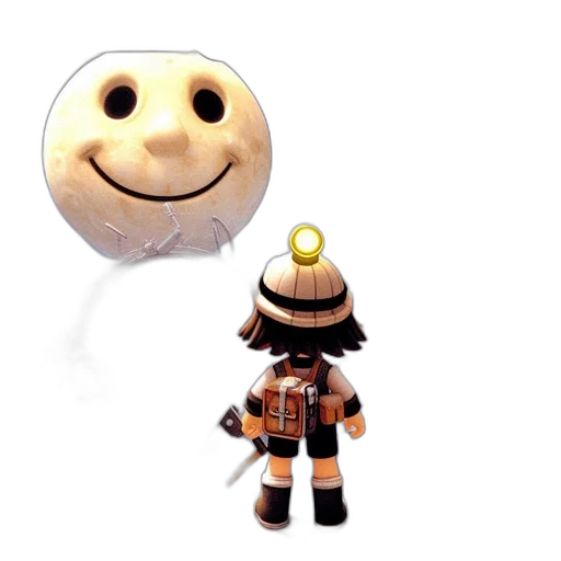 robot, mask, hat, staff transparent PNG cut-out
