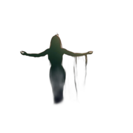 creature, staff, hair, dress transparent PNG cut-out