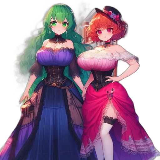 dress, crown, staff, fantasy art transparent PNG cut-out
