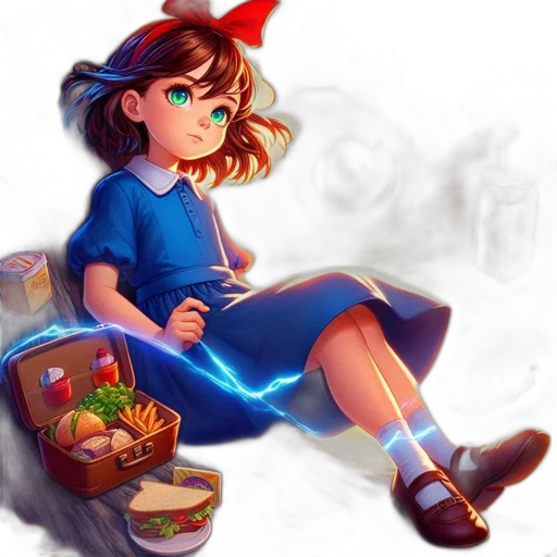 food, dress, staff, hat transparent PNG cut-out