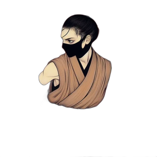 mask, staff, face, jacket transparent PNG cut-out