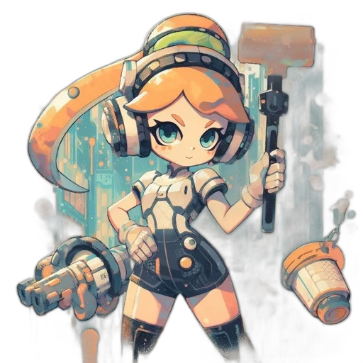 weapon, staff, robot, concept art transparent PNG cut-out