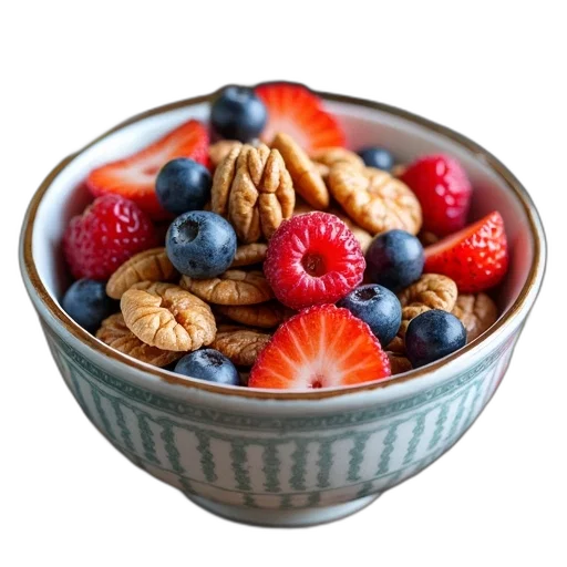 food, bowls, fruit, nuts transparent PNG cut-out