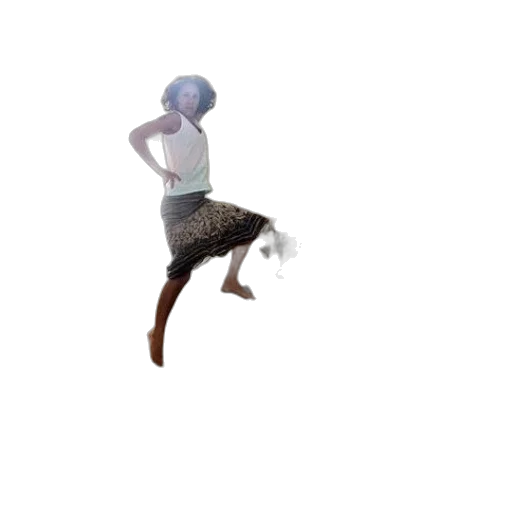 dress, shoes, staff, creature transparent PNG cut-out