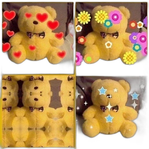3d render, golden, collage, images transparent PNG cut-out