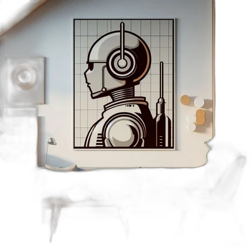 robot, furniture, mask, concept art transparent PNG cut-out