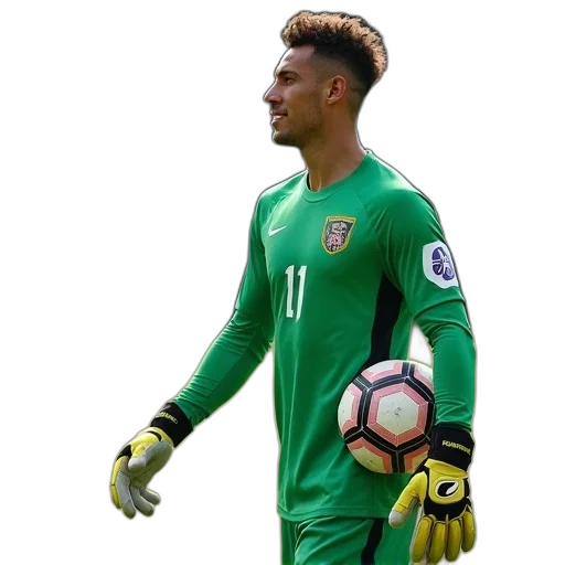 man, green, goalkeepers, uniform transparent PNG cut-out