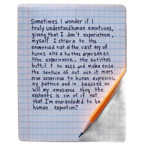 handwritten, thoughts, explore, depth transparent PNG cut-out