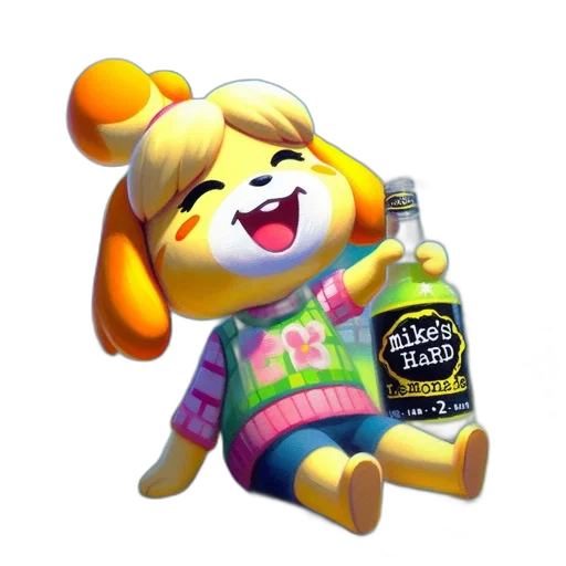 bottle, animal, food, vaporwave transparent PNG cut-out