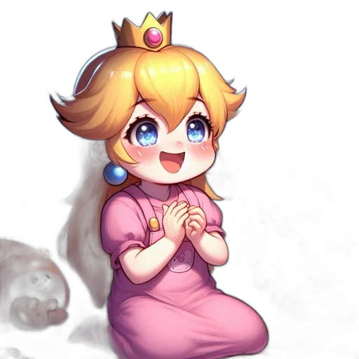 crown, staff, dress, creature transparent PNG cut-out