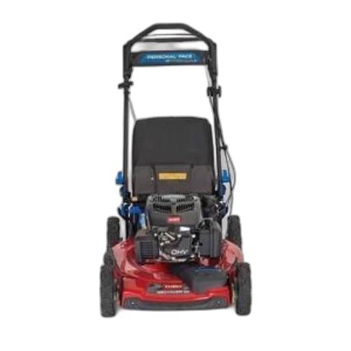 red, lawn, mower, blue transparent PNG cut-out