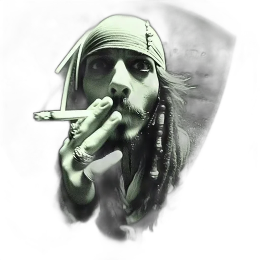 jacket, hat, face, weapon transparent PNG cut-out