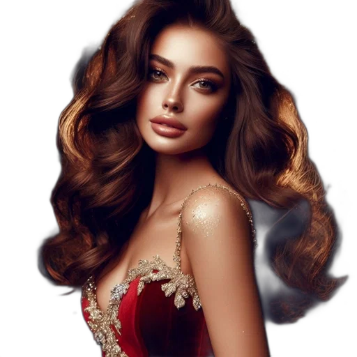 hair, crown, dress, jewelry transparent PNG cut-out