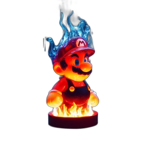 3d render, concept art, fire, fiery transparent PNG cut-out