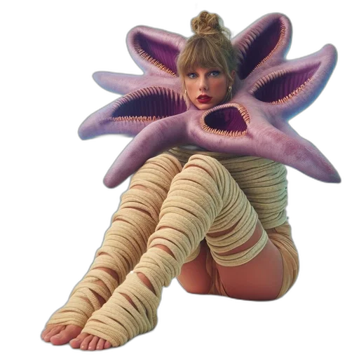 creature, flower, umbrella, hat transparent PNG cut-out
