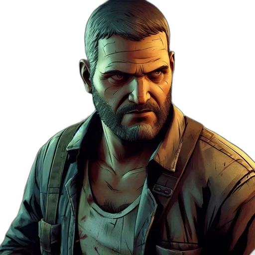 jacket, face, concept art, photorealistic transparent PNG cut-out