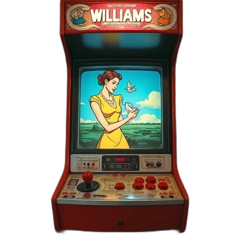 close-up, view, vintage, arcade transparent PNG cut-out