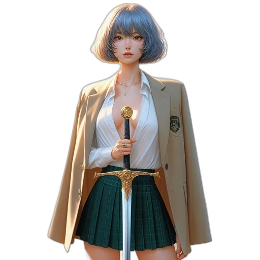 jacket, umbrella, staff, concept art transparent PNG cut-out