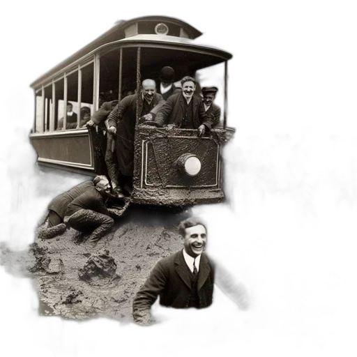 car, concept art, early, 20th-century transparent PNG cut-out