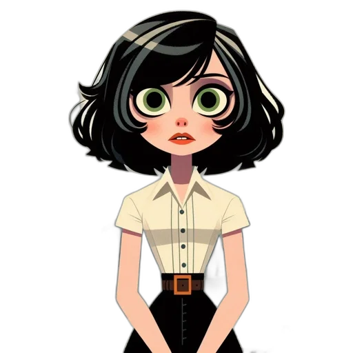 staff, dress, face, cartoon transparent PNG cut-out
