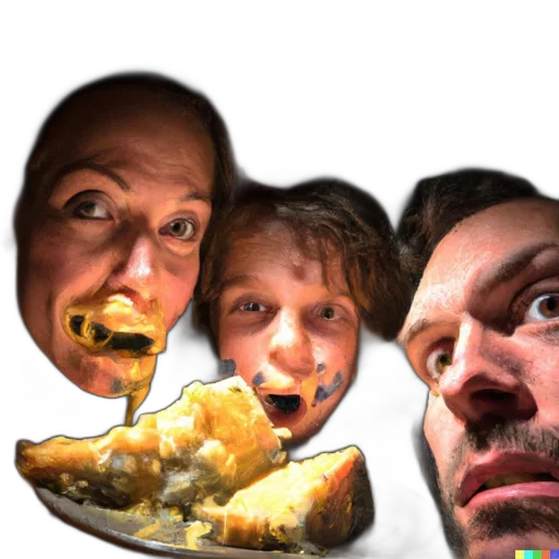 food, face, mask, photorealistic transparent PNG cut-out
