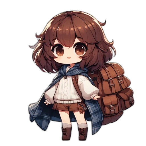 dress, staff, hair, jacket transparent PNG cut-out