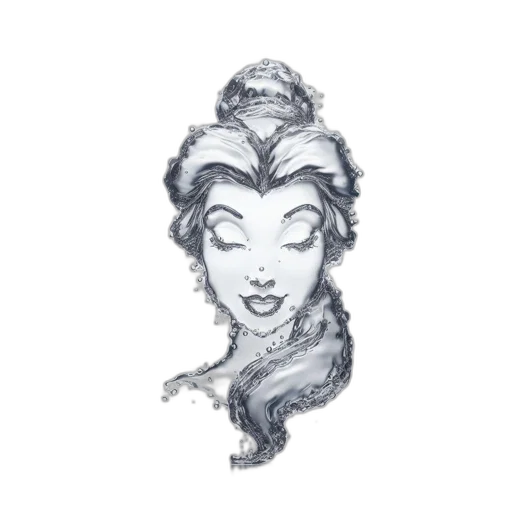 crown, face, hair, staff transparent PNG cut-out