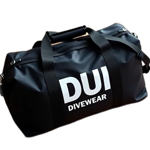 black, duffle, bag, word transparent PNG cut-out