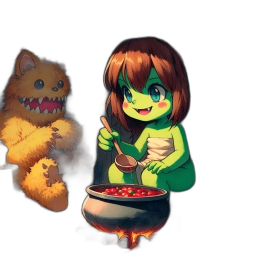 food, creature, staff, mask transparent PNG cut-out