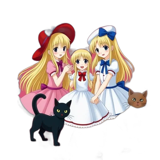 dress, staff, hat, anime transparent PNG cut-out