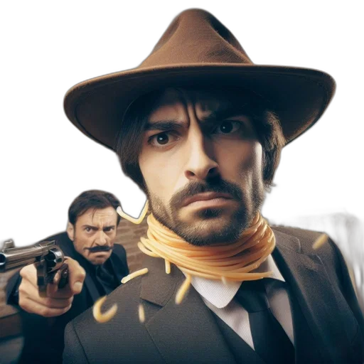 two, men, brick-walled, room transparent PNG cut-out