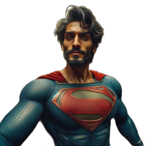 face, comic book art, 3d render, concept art transparent PNG cut-out