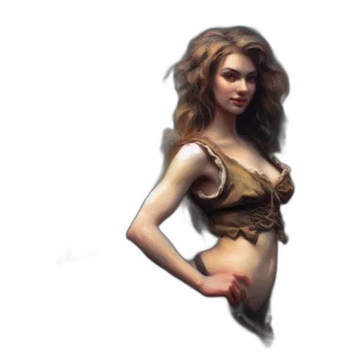 dress, staff, concept art, fantasy art transparent PNG cut-out