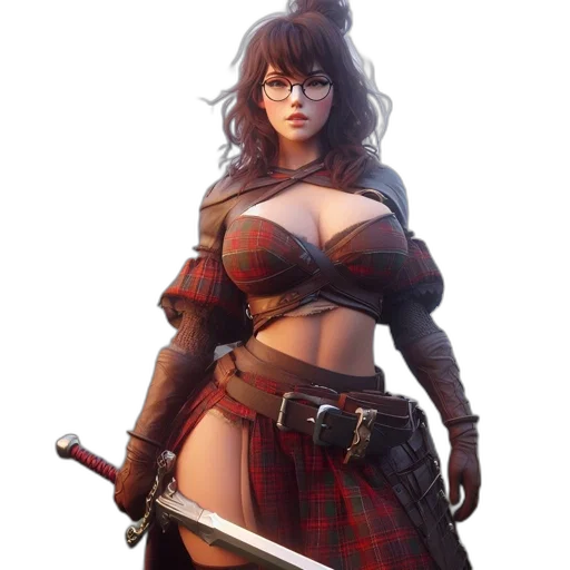 sword, weapon, staff, fantasy art transparent PNG cut-out