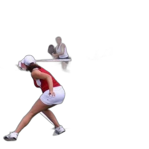 3d render, two, women, playing transparent PNG cut-out