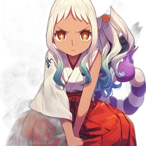 dragon, dress, staff, flower transparent PNG cut-out