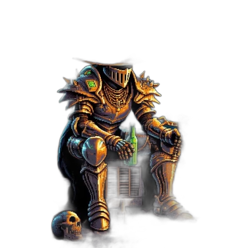robot, creature, weapon, staff transparent PNG cut-out