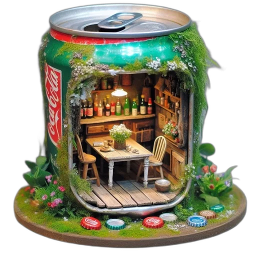 bottle, furniture, 3d render, photorealistic transparent PNG cut-out
