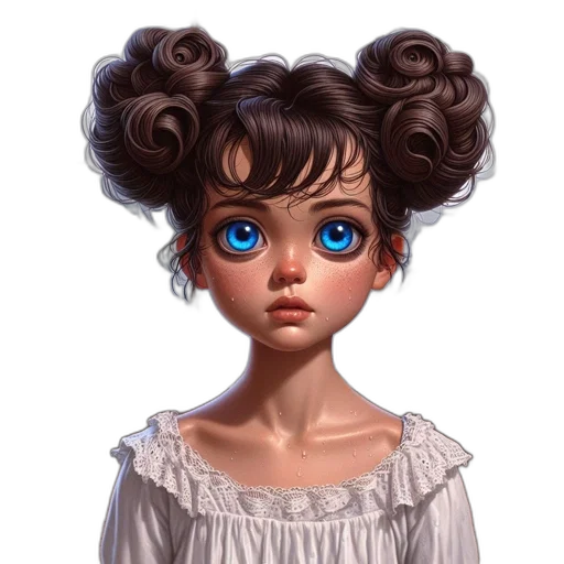 face, dress, hair, mask transparent PNG cut-out