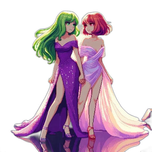 dress, pixel art, concept art, fantasy art transparent PNG cut-out