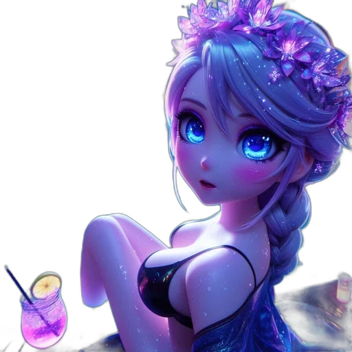 dress, jewelry, crown, fantasy art transparent PNG cut-out