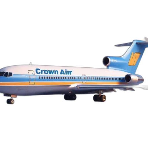 crown, antique-style, airplane, named transparent PNG cut-out